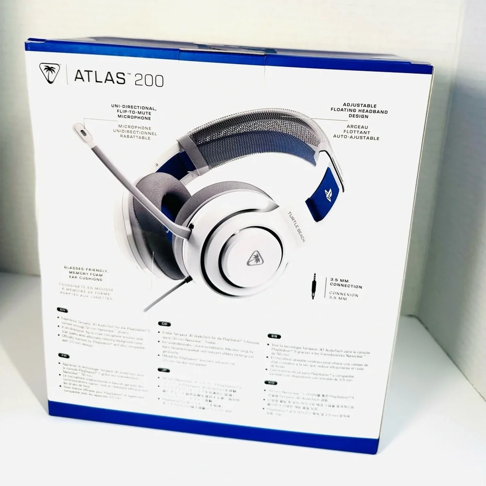 Turtle Beach Atlas 200 Gaming Headset - White and Blue